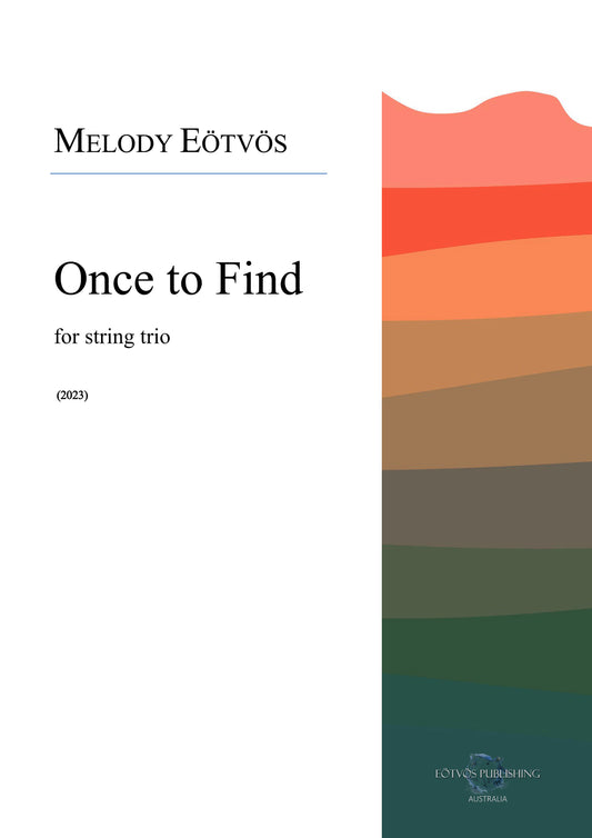 Once to Find (score only)